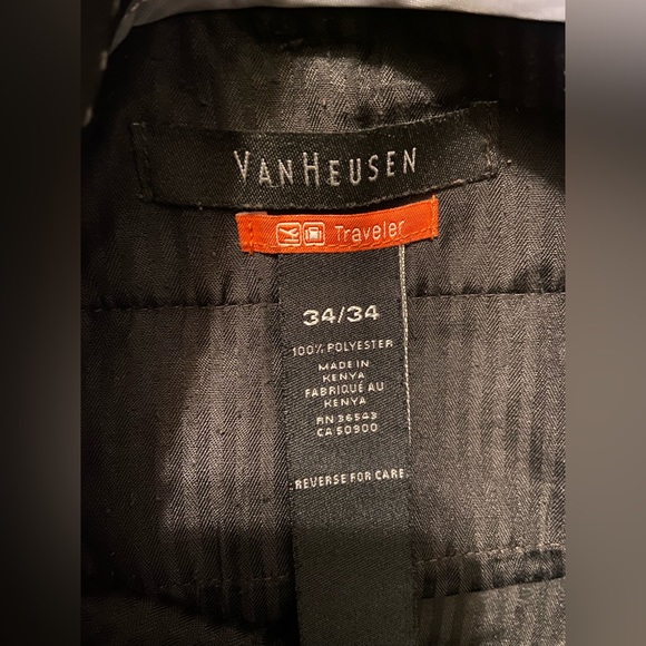 Van Heusen Traveler Black Slacks 34/34 - Picture 5 of 7